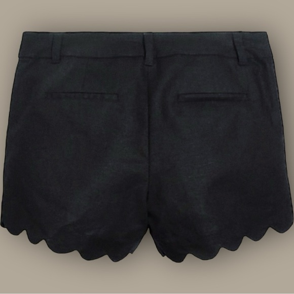 J. Crew ‘4” Linen-Cotton Scalloped Hem Short’ in Black Size 0 - Picture 5 of 16